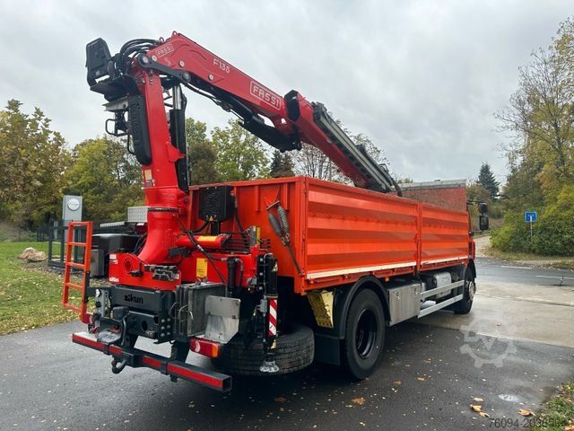 Truck mounted crane DAF LF 320 Pritsche SCHROTTGREIFER KRAN 14m FUNK