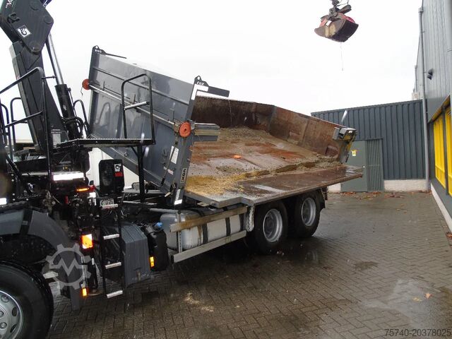Autogru Mercedes-Benz Arocs 2643 + HIAB + 3 SIDE TIPPER