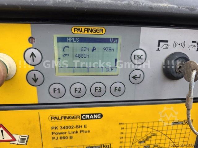 Jeřáb na nákladním automobilu MAN TGS / NUR149km / 31m Palfinger Kran PK 34002+Jib