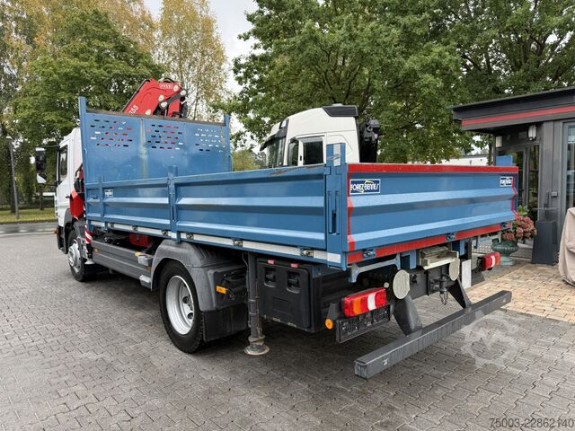 Flatbed truck Mercedes-Benz Atego 1623 4X2 Kran Fassi F135
