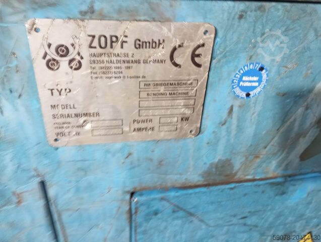 Ring- & Profilbiegemaschine Zopf ZB 80/3 H