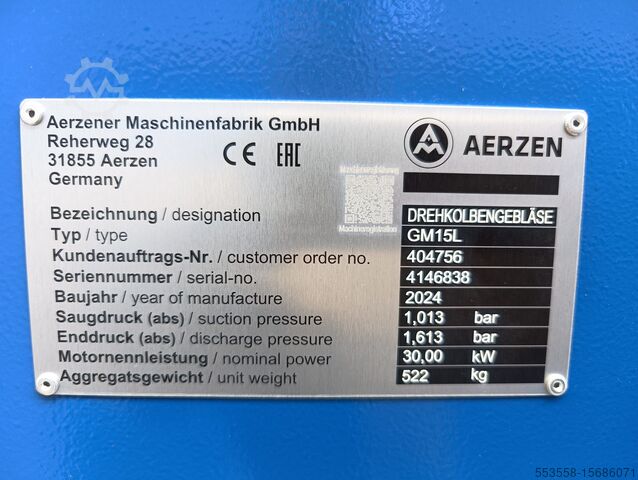 Máy thổi Aerzen GM15 L (new)