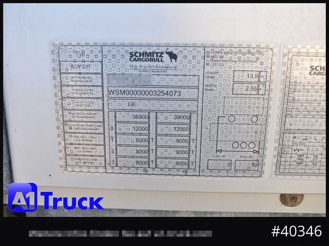 Semirremolque abierto con toldo SCHMITZ SCS 24, Mega, neue Plane, verzinkt