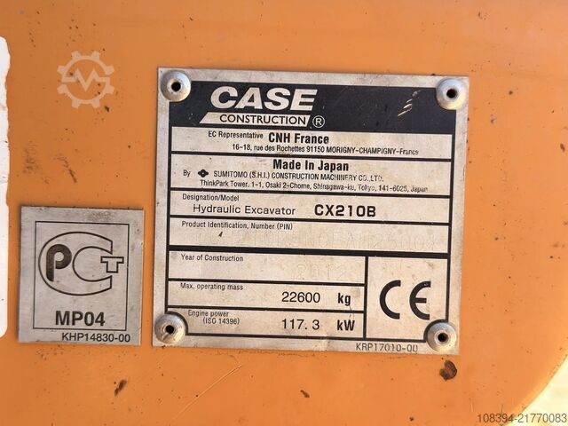 Rupsgraafmachine Case CX210B Crawler Excavator - 3 buckets / ISUZU en...