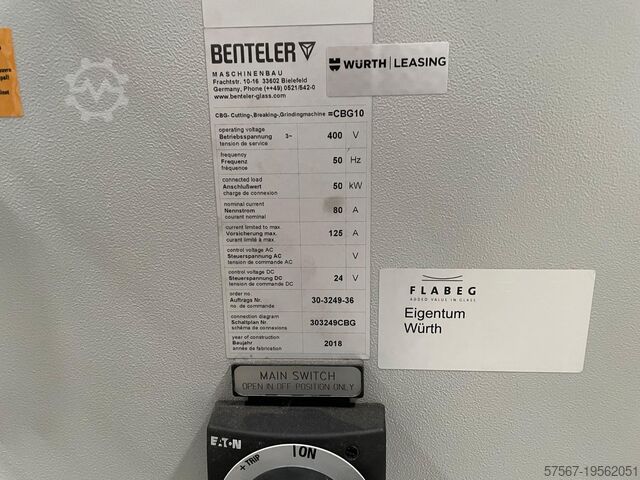 Zařízení na řezání skla Benteler CBG10