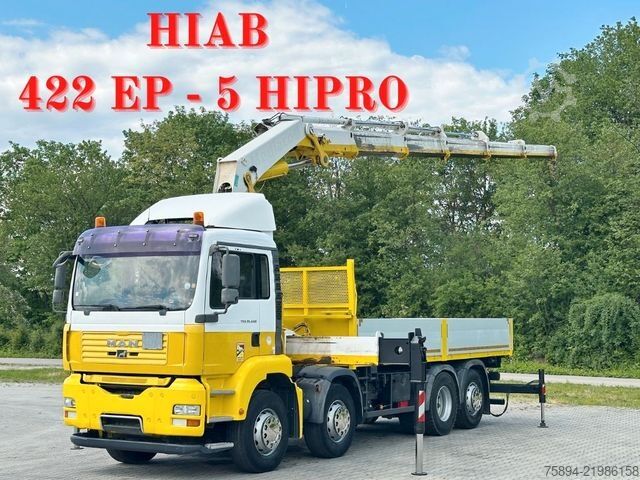 Truck mounted crane MAN TGA 35.440 * HIAB 422 EP-5 HIPRO + FUNK / 8x2