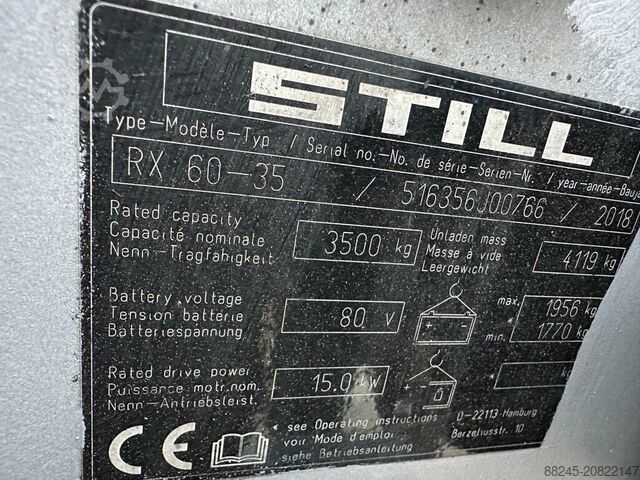 Chariot élévateur électrique Still RX60-35 VS-22595 STILL RX60-35