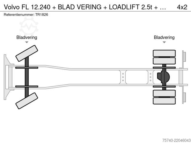 Kufor Volvo FL 12.240 + BLAD VERING + LOADLIFT 2.5t + LOW K...