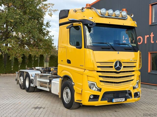 کامیون کمپرسی با جرثقیل قلابی MERCEDES-BENZ Actros 2551 Abrollkipper Hyva