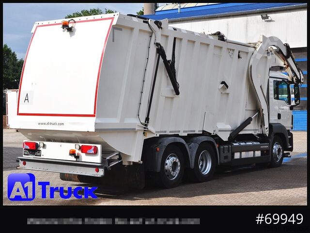 Vuilniswagen MAN TGS 26.320, Faun 533 Frontlader, Überkopflader Müllwagen,