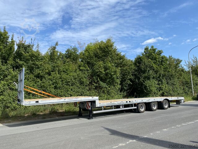 Lágvagn hálftrailer Möslein ST 3-Plato 9,4  3 Achs Satteltieflader Plato 45 t GGfür Fertigteile, Baumaschinen oder Container