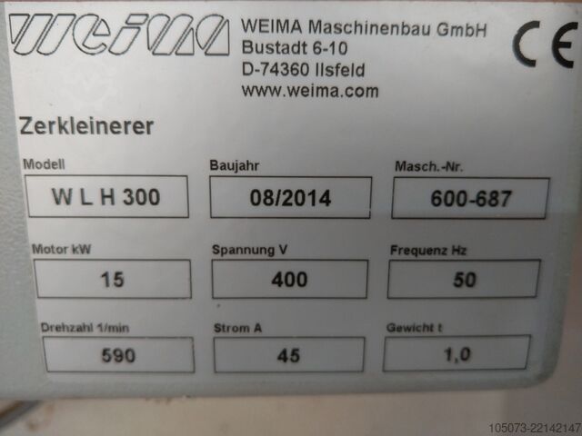 Trituradora de un solo eje WEIMA WLH 300 und WRR 300