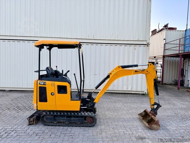 Mini ekskavatorius JCB 16C-1 /2022 BJ/ 852 H / verbr. Laufwerk/2xLöffel