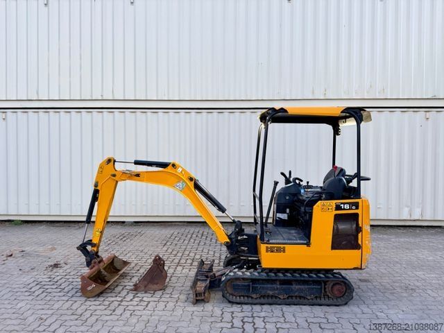 Mini ekskavatorius JCB 16C-1 /2022 BJ/ 852 H / verbr. Laufwerk/2xLöffel