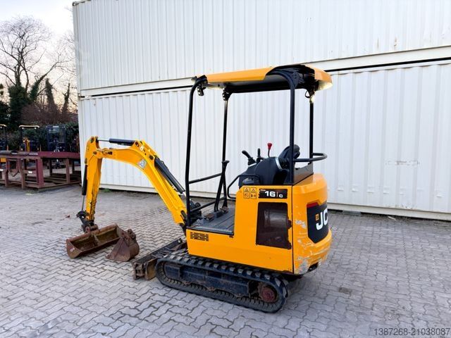 Mini ekskavatorius JCB 16C-1 /2022 BJ/ 852 H / verbr. Laufwerk/2xLöffel
