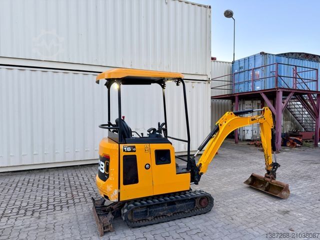 Mini ekskavatorius JCB 16C-1 /2022 BJ/ 852 H / verbr. Laufwerk/2xLöffel