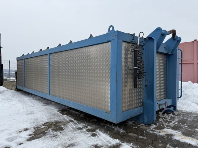 রোল-অফ টিপার ট্রাক SCANIA Graber ISOGRA Asphalt Thermo Silo Mulde 15 cbm