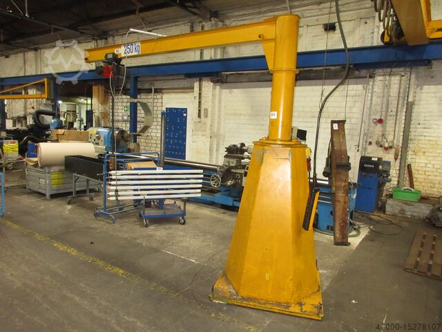 Slewing jib crane Column-mounted slewing jib crane Traveling crane Vetter mobiler Schwenkkr Kran L 3m 250KG Hallenkran Mobilus Mob 0,25t + Kettenzug