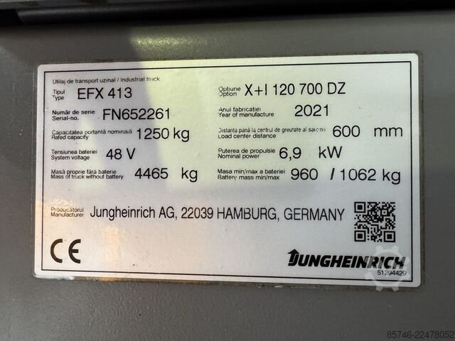 EFX 413 X + i = Pemandu Kabel!! Triplex FFL!! Baterai BARU!! JUNGHEINRICH EFX 413 X + i = Wire !! Triplex FFL !! NEW battery !!