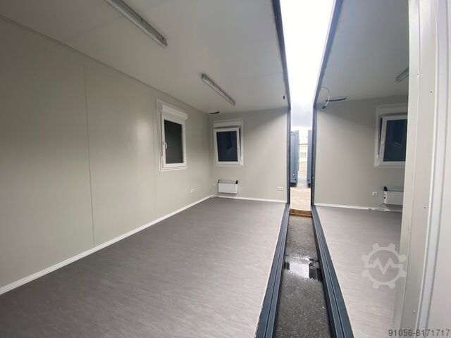 Double ISO office container with WC + kitchen 