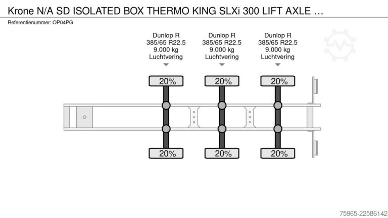 Reefer semitrailer KRONE N/A SD ISOLATED BOX THERMO KING SLXi 300 LIFT AX