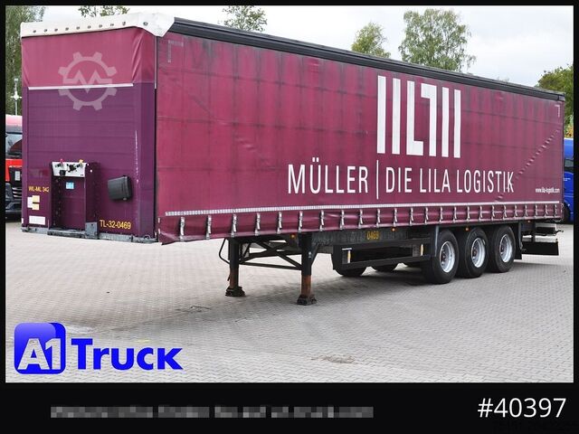 Auflieger mit Pritsche & Plane SCHMITZ S01, Code XL, verzinkt, VDI 2700, original 24.647 km