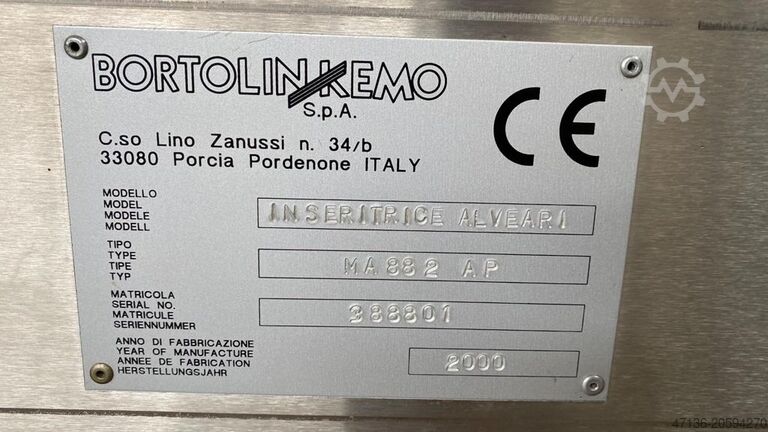 Щепсел на отделението прибл. 10 000 бутилки/час Bortolin Ma/88-2