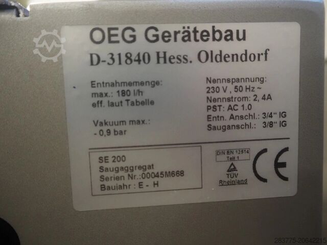 Jednolinijska usisna pumpna jedinica OEG Gerätebau SE 200