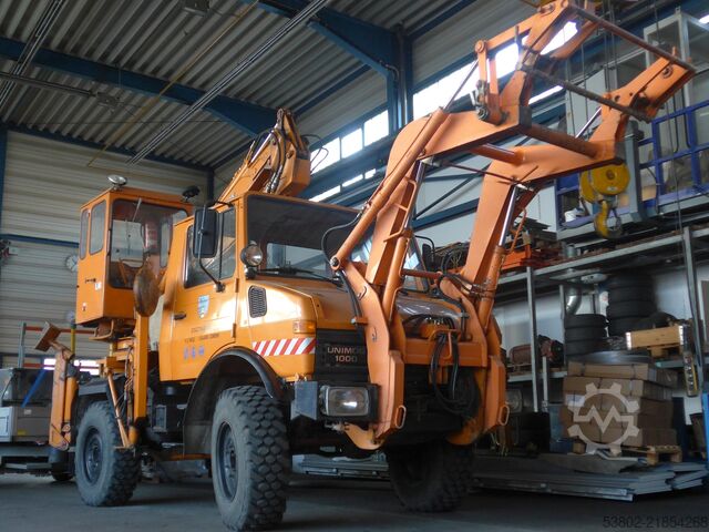 Unimog Klaus Bagger Frontlader Mercedes-Benz Unimog U424/U1000