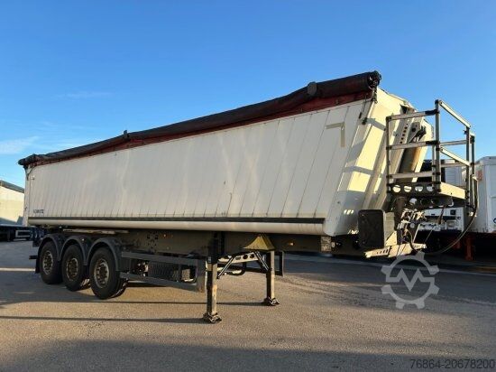 Trailer truk bak jungkit SCHMITZ SGF S3 ALU KIPPMULDE 34M³, LIFTACHSE,   SCHMITZ-ACHSEN, ROLLPLANE, PODEST
