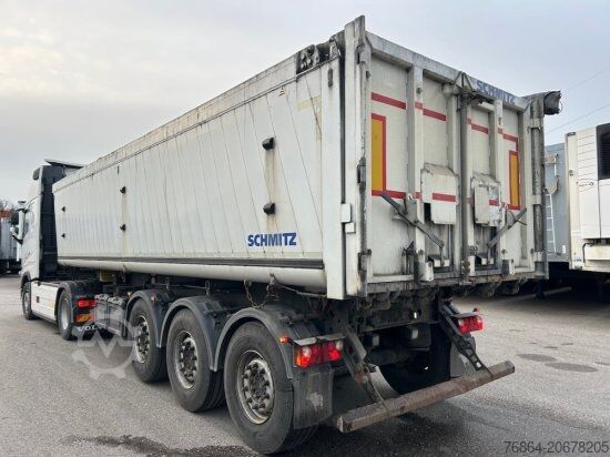 Trailer truk bak jungkit SCHMITZ SGF S3 ALU KIPPMULDE 34M³, LIFTACHSE,   HARDOXBODEN, ROLLPLANE, PODEST