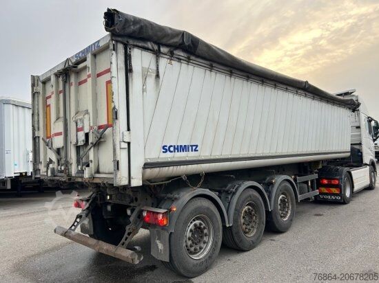 Trailer truk bak jungkit SCHMITZ SGF S3 ALU KIPPMULDE 34M³, LIFTACHSE,   HARDOXBODEN, ROLLPLANE, PODEST