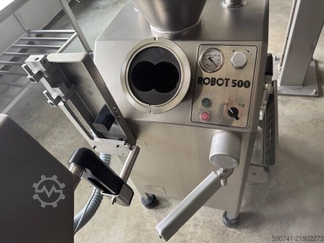 Filling machine + forming machine + separator Kompletna linia do produkcji hamburgerów Roobot 500 + FM250 + SC261