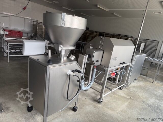 Filling machine + forming machine + separator Kompletna linia do produkcji hamburgerów Roobot 500 + FM250 + SC261