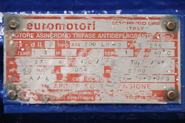 Elektrik motoru 37 kW 2960 devir/dakika Euromotori ASA 200LB-2 Ex