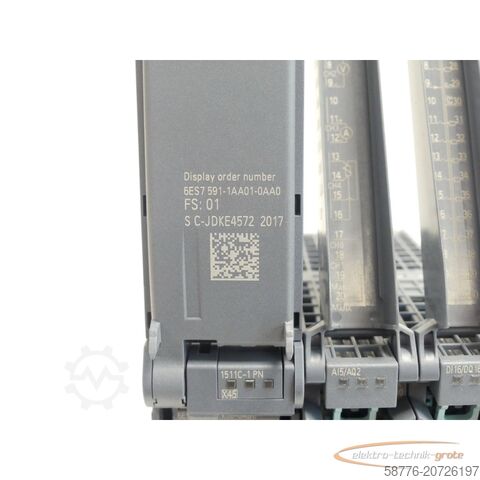 Siemens component Siemens 6ES7511-1CK00-0AB0 Kompakt-CPU 1511C-1 PN E-Stand: 03 SN:C-JDM85815