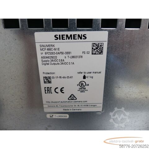 Siemens komponents Siemens 6FC5303-0AF50-3BB1 MCP 466C-M IE SN T-L96031378 - !