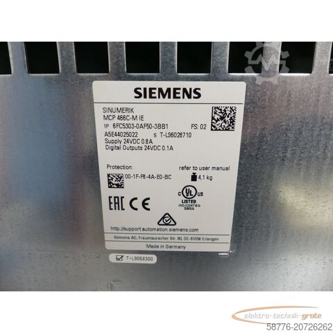 Siemens component Siemens 6FC5303-0AF50-3BB1 MCP 466C-M IE SNT-L96036254 - !