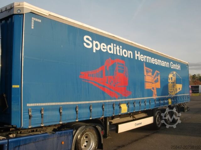 Festivagn með fleti og presennu Krone SDP 27 Coil 8.600 bahnverladbar