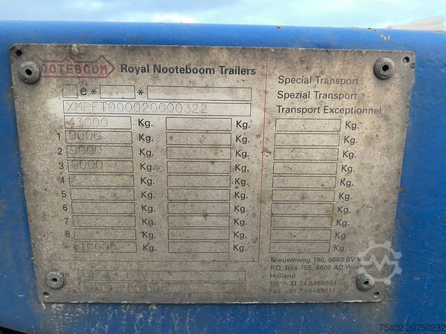Transporte de contentores Nooteboom FT-43-03V / 2x Extendable / 1x Lift Axle / BPW ...