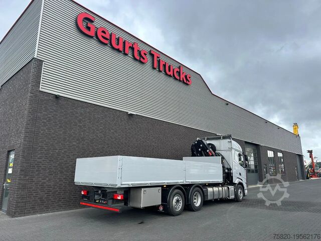 Vinç kamyonu DAF XF 530 OPENLAADBAK / PRITSCHE / FLATBED MET HIA...