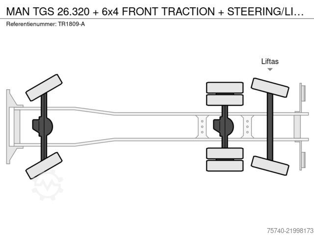 Sistem ruku kuke MAN TGS 26.320 + 6x4 FRONT TRACTION + STEERING/LIFT...
