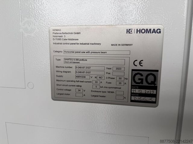 Stroj za oblaganje robov HOMAG SAWTEQ S-300, CNC
