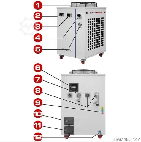 เครื่องทำความเย็นสำหรับเลเซอร์ไฟเบอร์ CORMAK CWFL-1500