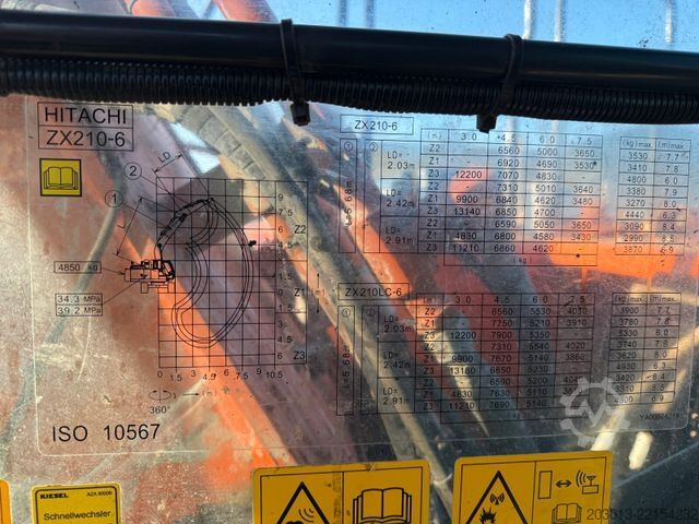Verižni bager HITACHI ZX210LC-6 Kettenbagger 23,1 Ton *11.213 BTH