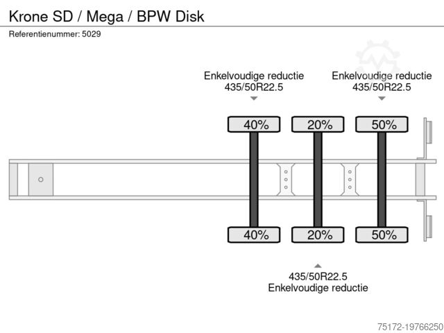 Bạt trượt Krone SD / Mega / BPW Disk
