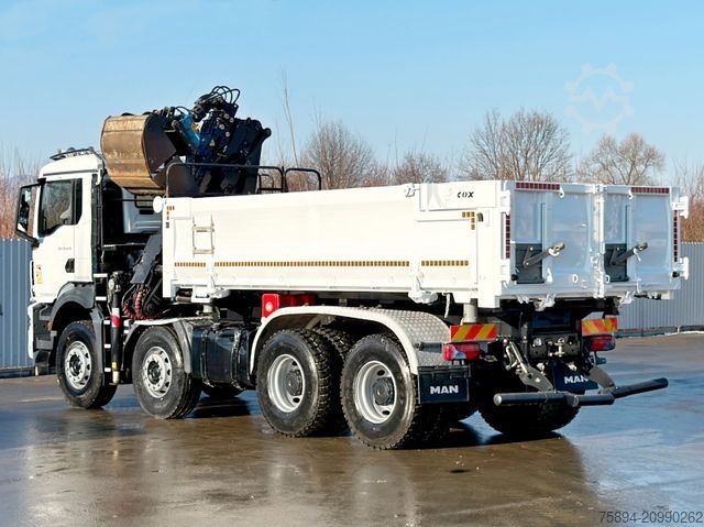 Γερανός τοποθετημένος σε φορτηγό MAN TGS 35.470 * KIPPER 5,10m + KRAN * TOPZUSTAND