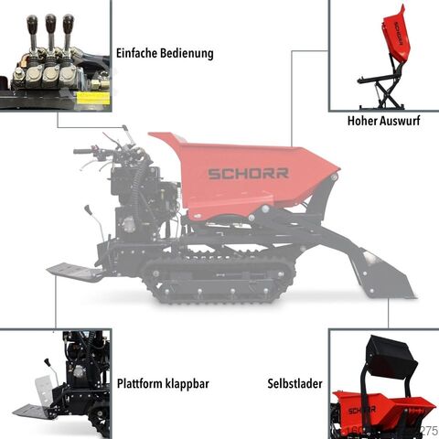 รถเทขนาดเล็ก SCHORR RR500DHKASH PRO Minidumper Dumper