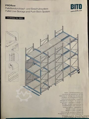 Bito raklapos ferde betoló állvány Bito Lagertechnik Paletten Einschubregalanlage PROflow