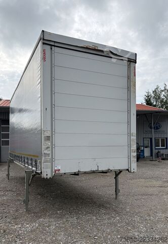 Bodi tukar dengan flatbed dan terpal Wecon Jumbo XXL Innen 3090 mm Hubdach Verzinkt